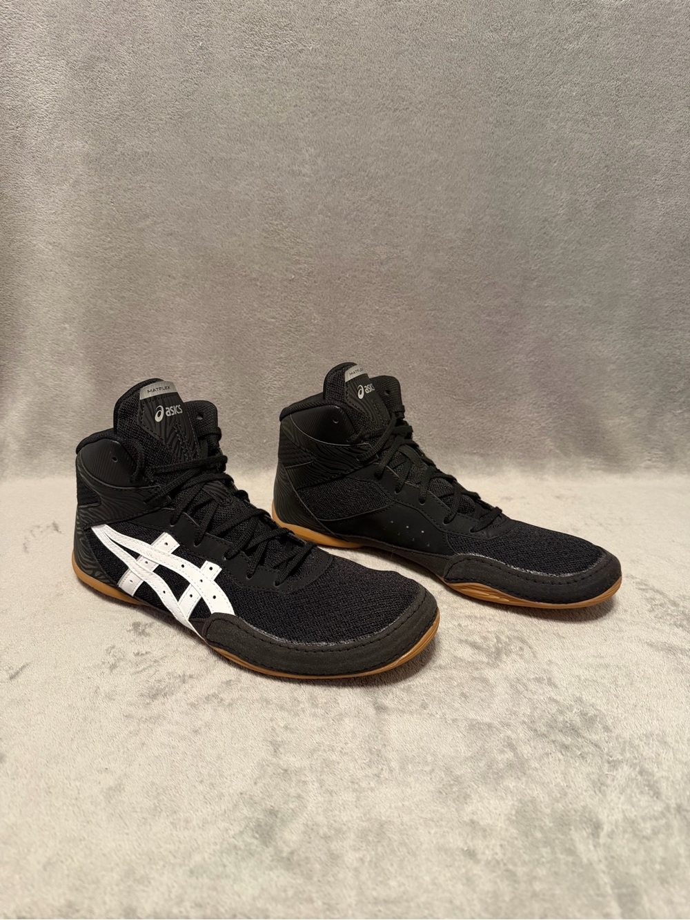 ASICS Men's Matflex 7 Wrestling/ Black Shoes with White Stripes Sz 11 NEW NO BOX